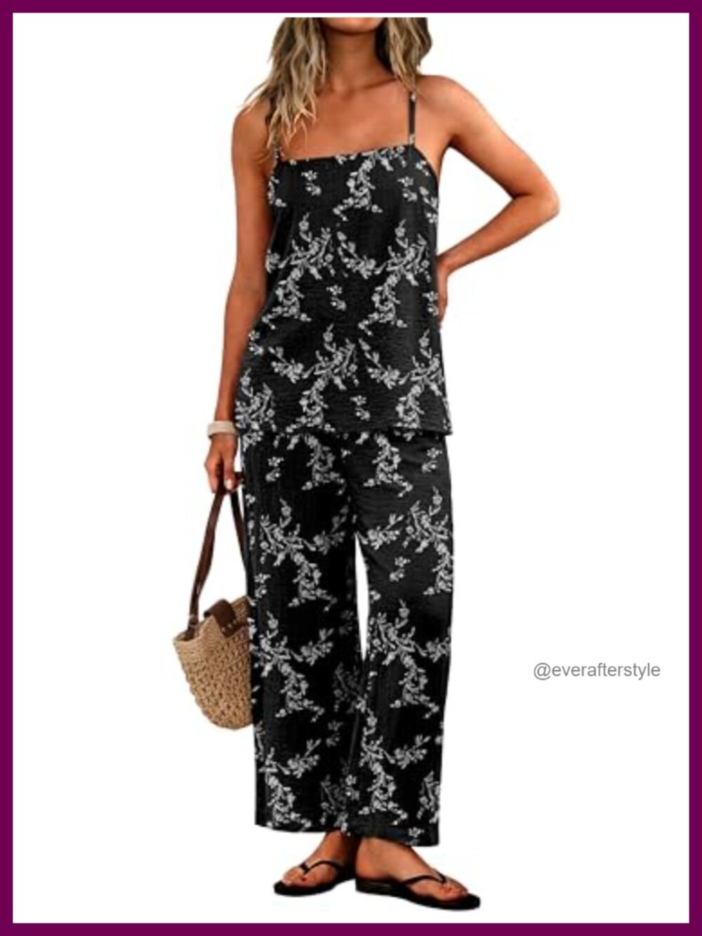 Womens 2 Piece Tank Top and Wide Leg Pants Set Casual Lounge Outfit